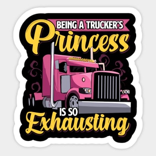 Being a Truckers Princess Gift Truckers Wife Sticker